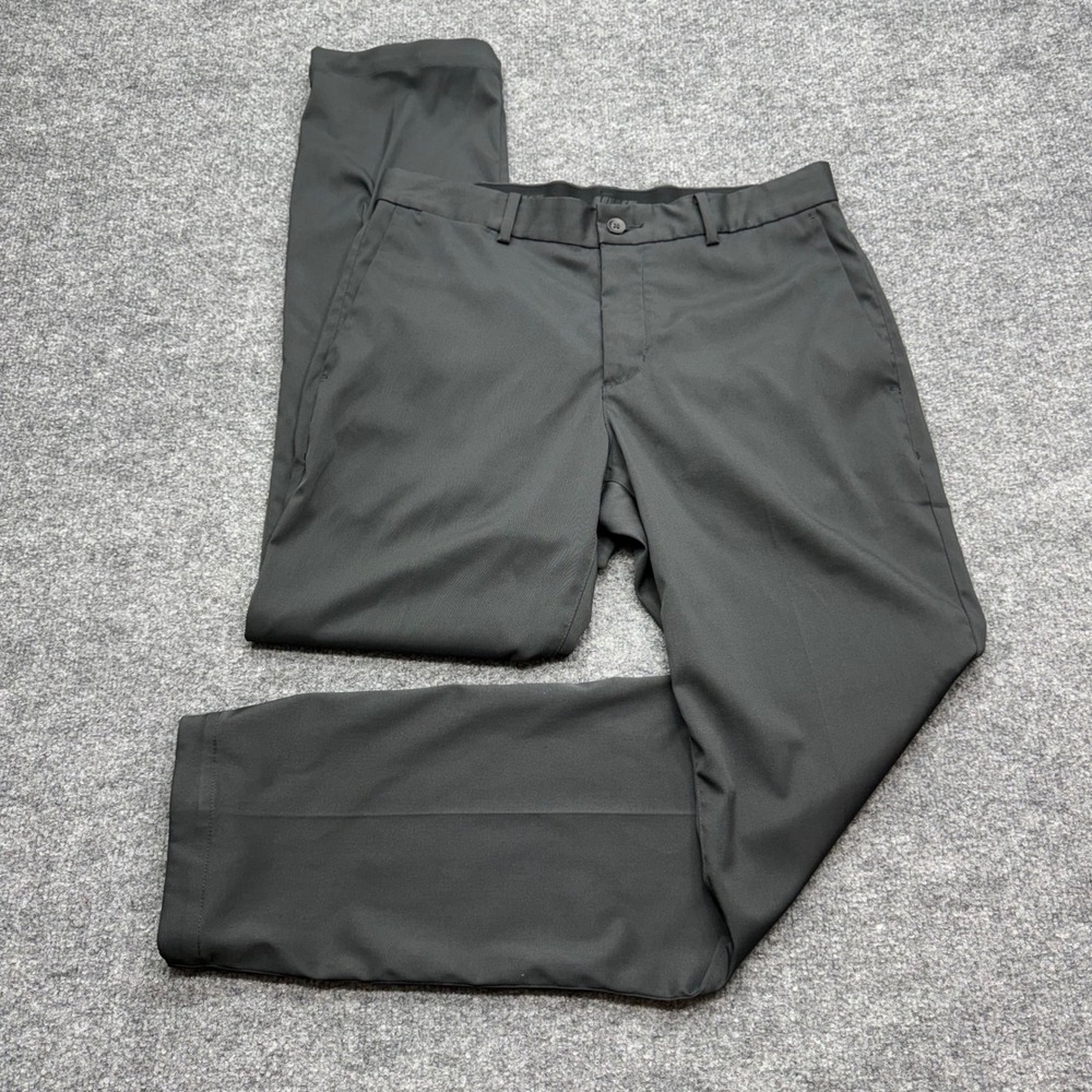 Nike Dri-FIT Mens Golf Pants Black 30x30 Stretch Flat Front Trousers
